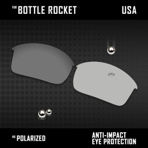 Anti Scratch Polarized Replacement Lenses for-Oakley Bottle Rocket OO9164 Opt