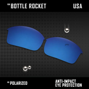 Anti Scratch Polarized Replacement Lenses for-Oakley Bottle Rocket OO9164 Opt
