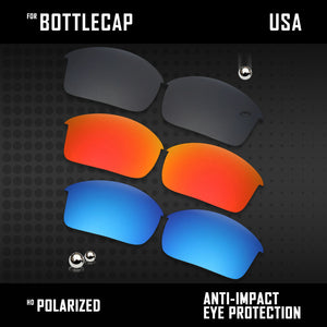 Anti Scratch Polarized Replacement Lenses for-Oakley Bottlecap Options