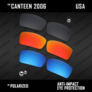 Anti Scratch Polarized Replacement Lenses for-Oakley Canteen 2006 Options