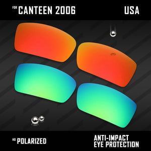 Anti Scratch Polarized Replacement Lenses for-Oakley Canteen 2006 Options
