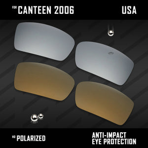 Anti Scratch Polarized Replacement Lenses for-Oakley Canteen 2006 Options
