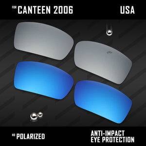 Anti Scratch Polarized Replacement Lenses for-Oakley Canteen 2006 Options