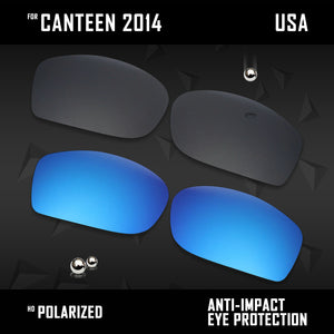 Anti Scratch Polarized Replacement Lenses for-Oakley Canteen 2014 OO9225 Opt