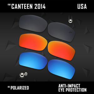 Anti Scratch Polarized Replacement Lenses for-Oakley Canteen 2014 OO9225 Opt