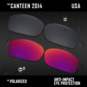 Anti Scratch Polarized Replacement Lenses for-Oakley Canteen 2014 OO9225 Opt