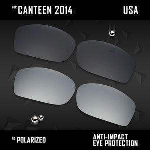 Anti Scratch Polarized Replacement Lenses for-Oakley Canteen 2014 OO9225 Opt