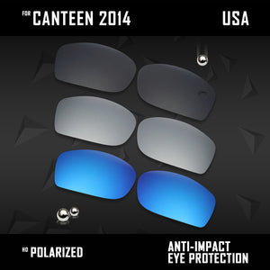 Anti Scratch Polarized Replacement Lenses for-Oakley Canteen 2014 OO9225 Opt