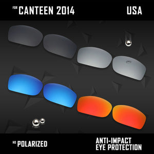 Anti Scratch Polarized Replacement Lenses for-Oakley Canteen 2014 OO9225 Opt