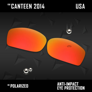 Anti Scratch Polarized Replacement Lenses for-Oakley Canteen 2014 OO9225 Opt