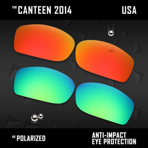 Anti Scratch Polarized Replacement Lenses for-Oakley Canteen 2014 OO9225 Opt