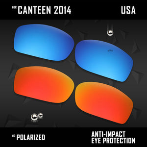 Anti Scratch Polarized Replacement Lenses for-Oakley Canteen 2014 OO9225 Opt