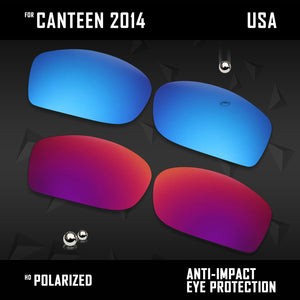 Anti Scratch Polarized Replacement Lenses for-Oakley Canteen 2014 OO9225 Opt