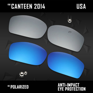 Anti Scratch Polarized Replacement Lenses for-Oakley Canteen 2014 OO9225 Opt