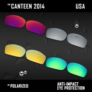 Anti Scratch Polarized Replacement Lenses for-Oakley Canteen 2014 OO9225 Opt