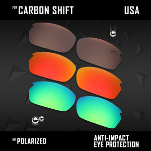 Anti Scratch Polarized Replacement Lenses for-Oakley Carbon Shift OO9302 Opt