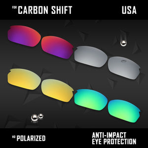 Anti Scratch Polarized Replacement Lenses for-Oakley Carbon Shift OO9302 Opt