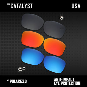 Anti Scratch Polarized Replacement Lenses for-Oakley Catalyst OO9272 Options