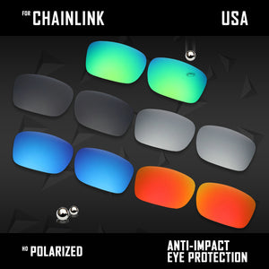 Anti Scratch Polarized Replacement Lenses for-Oakley Chainlink OO9247 Options