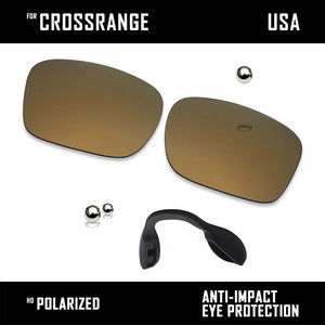 Anti Scratch Polarized Replacement Lens & Nose Pads for-Oakley Crossrange OO9361