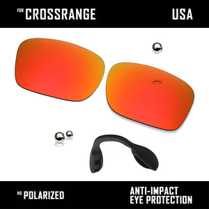 Anti Scratch Polarized Replacement Lens & Nose Pads for-Oakley Crossrange OO9361