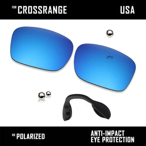 Anti Scratch Polarized Replacement Lens & Nose Pads for-Oakley Crossrange OO9361