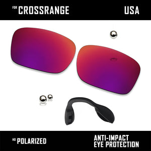 Anti Scratch Polarized Replacement Lens & Nose Pads for-Oakley Crossrange OO9361
