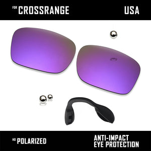 Anti Scratch Polarized Replacement Lens & Nose Pads for-Oakley Crossrange OO9361