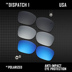 Anti Scratch Polarized Replacement Lenses for-Oakley Dispatch 1 OO9090 Options