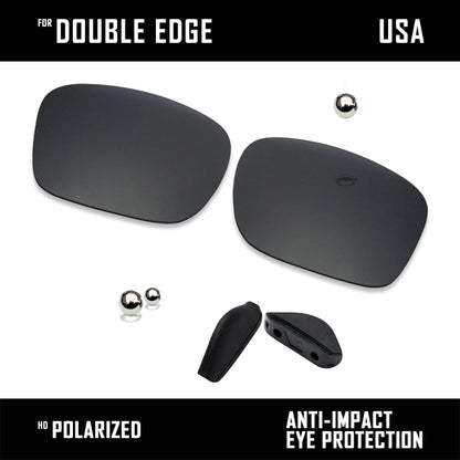 Anti Scratch Polarized Replacement Lens&Nose Pads for-Oakley Double Edge OO9380