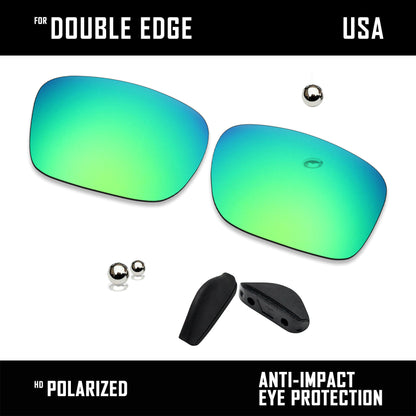 Anti Scratch Polarized Replacement Lens&Nose Pads for-Oakley Double Edge OO9380