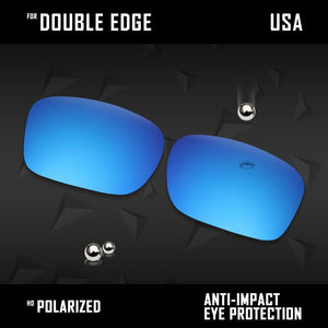 Anti Scratch Polarized Replacement Lenses for-Oakley Double Edge OO9380 Options