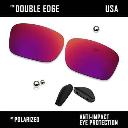 Anti Scratch Polarized Replacement Lens&Nose Pads for-Oakley Double Edge OO9380