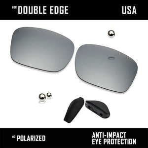 Anti Scratch Polarized Replacement Lens&Nose Pads for-Oakley Double Edge OO9380