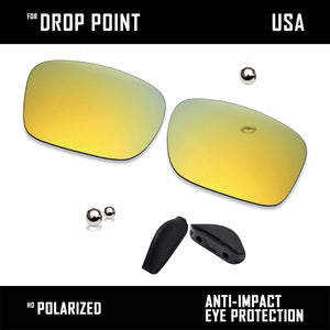 Anti Scratch Polarized Replacement Lens & Nose Pads for-Oakley Drop Point OO9367