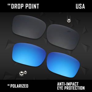 Anti Scratch Polarized Replacement Lenses for-Oakley Drop Point OO9380 Options