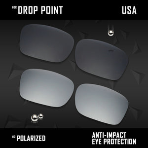 Anti Scratch Polarized Replacement Lenses for-Oakley Drop Point OO9380 Options