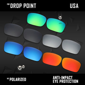 Anti Scratch Polarized Replacement Lenses for-Oakley Drop Point OO9380 Options