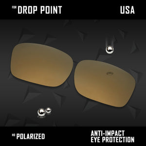 Anti Scratch Polarized Replacement Lenses for-Oakley Drop Point OO9380 Options