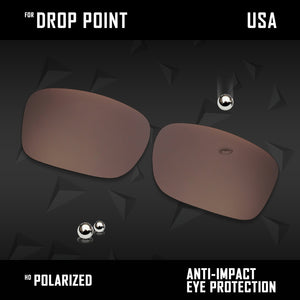 Anti Scratch Polarized Replacement Lenses for-Oakley Drop Point OO9380 Options