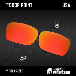 Anti Scratch Polarized Replacement Lenses for-Oakley Drop Point OO9380 Options