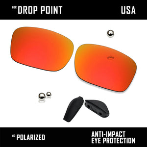 Anti Scratch Polarized Replacement Lens & Nose Pads for-Oakley Drop Point OO9367