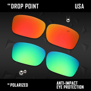 Anti Scratch Polarized Replacement Lenses for-Oakley Drop Point OO9380 Options