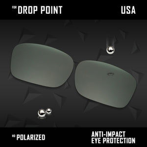 Anti Scratch Polarized Replacement Lenses for-Oakley Drop Point OO9380 Options