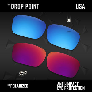 Anti Scratch Polarized Replacement Lenses for-Oakley Drop Point OO9380 Options