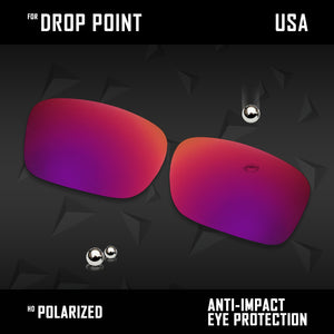 Anti Scratch Polarized Replacement Lenses for-Oakley Drop Point OO9380 Options