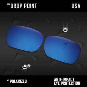 Anti Scratch Polarized Replacement Lenses for-Oakley Drop Point OO9380 Options