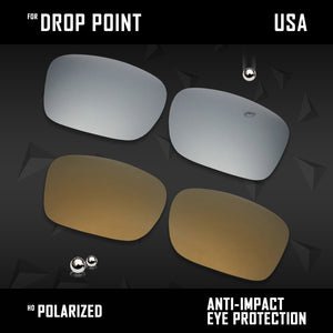 Anti Scratch Polarized Replacement Lenses for-Oakley Drop Point OO9380 Options