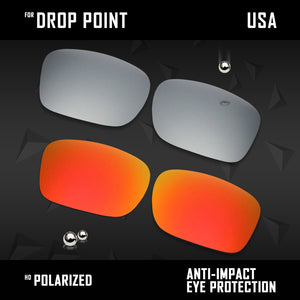 Anti Scratch Polarized Replacement Lenses for-Oakley Drop Point OO9380 Options