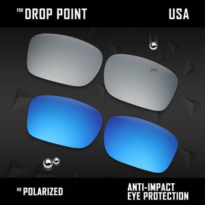 Anti Scratch Polarized Replacement Lenses for-Oakley Drop Point OO9380 Options